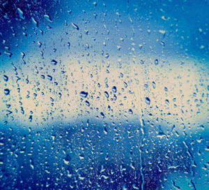 rain outside a window
