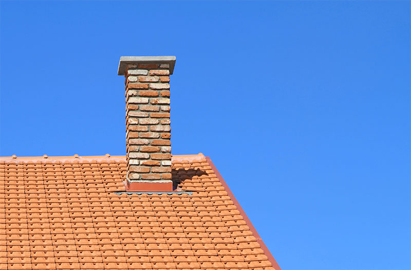 Red brick chimney 