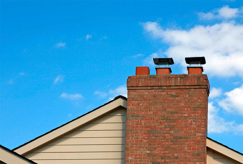 Red brick chimney